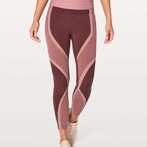 Lululemon Wild Twist 7/8 Tight Redwood / Auburn / Quicksand Size 8
